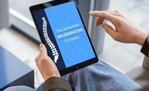 The Complete Neuropathy Protocol guide on a tablet